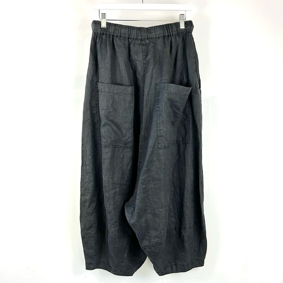 Rundholz Black Label Black Ramie Drawstring Harem Trousers - Picture 3 of 10